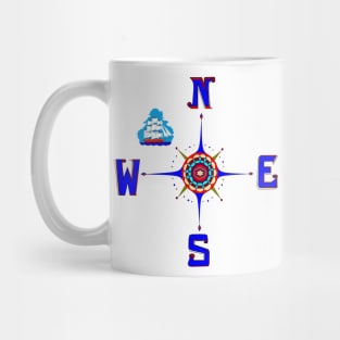 A Nautical Compass Rose Mug